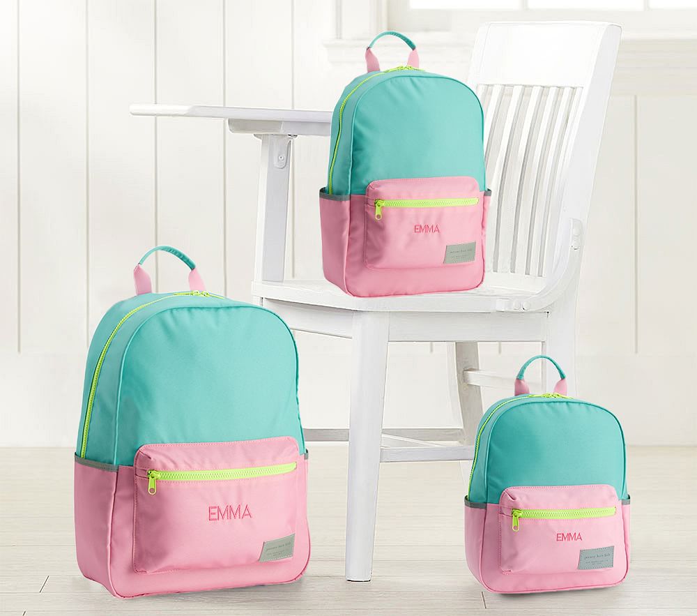 Astor Pink Aqua Backpacks